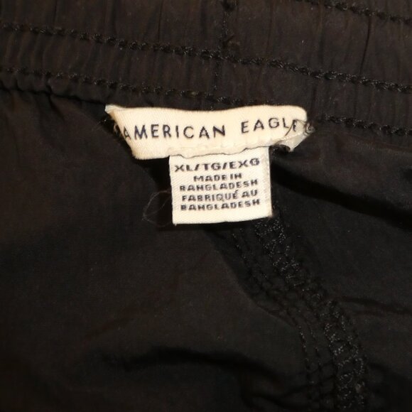 American Eagle Unisex Black Mesh Lined Shorts - Black - Picture 4 of 6